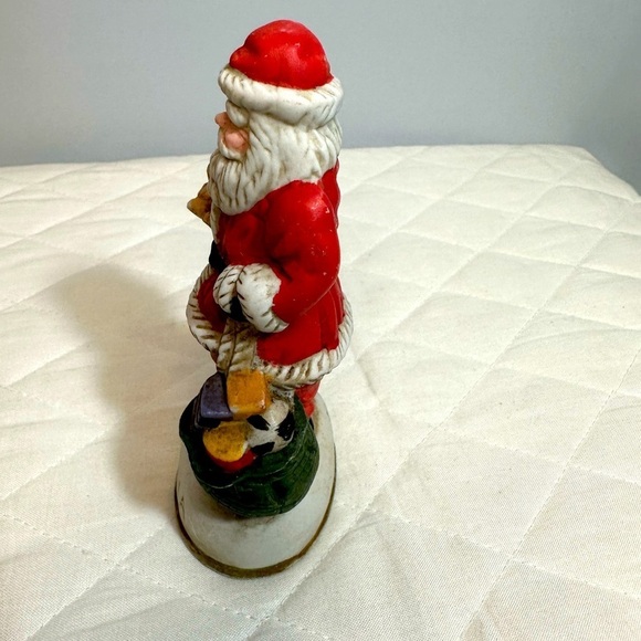 Vintage Christmas Eve Porcelain Santa With Teddy Bear And Gifts Australia - Picture 3 of 10